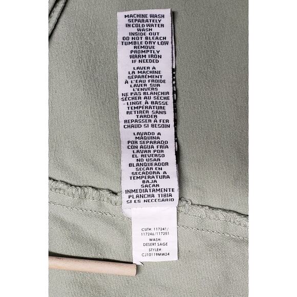 Celebrity Pink Denim Jacket Sz XL – Sage Green Stretch, Longline Button Front - Picture 10 of 10